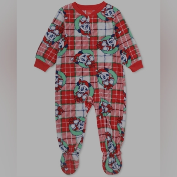 Briefly Stated Kids' Mickey Mouse Matching Family Pajamas Set Red Disney Fleece - Picture 4 of 4
